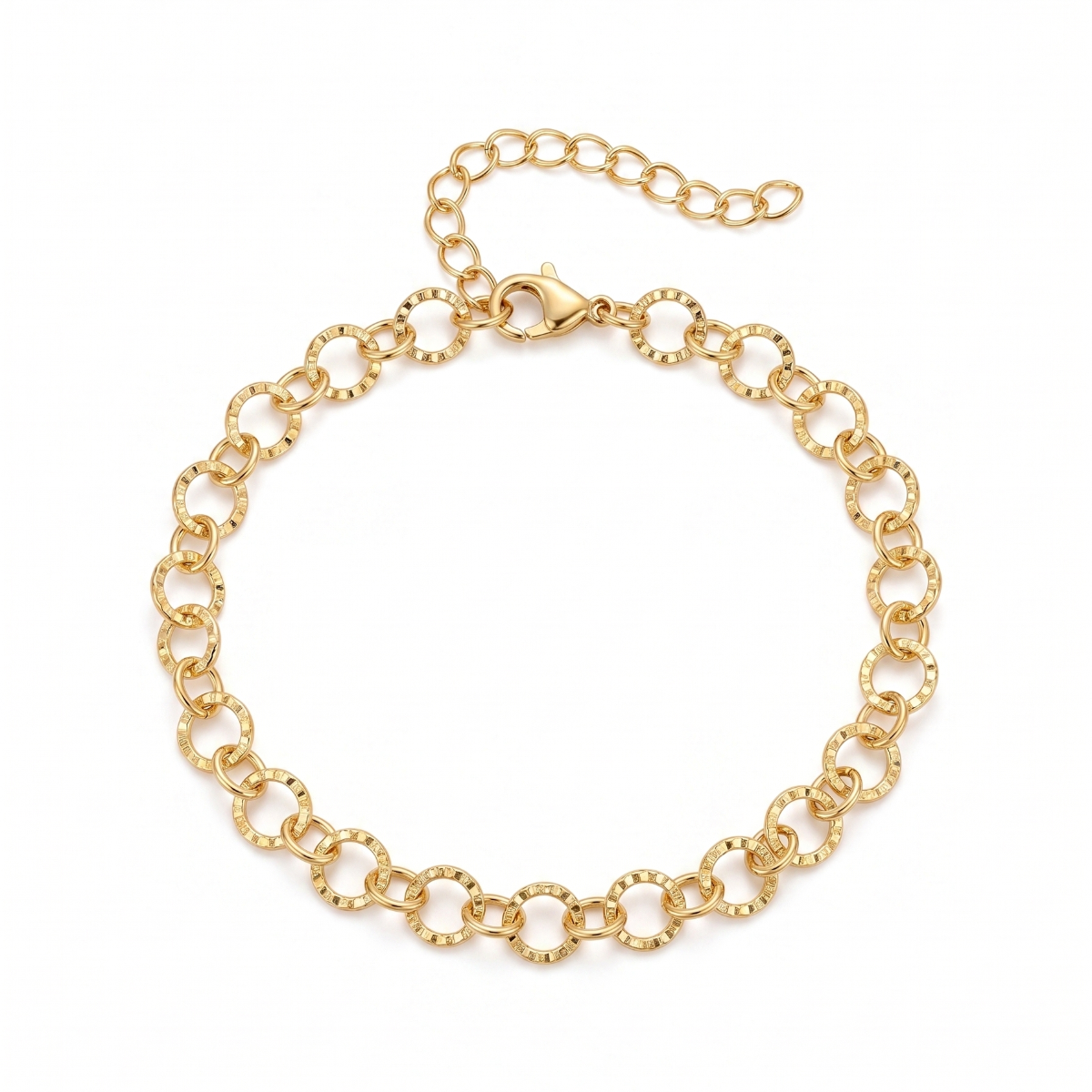 Coarse Circle Link Bracelet [Gold Plated]