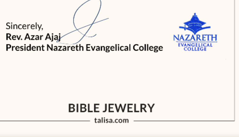 Certificate for Bible Chip
