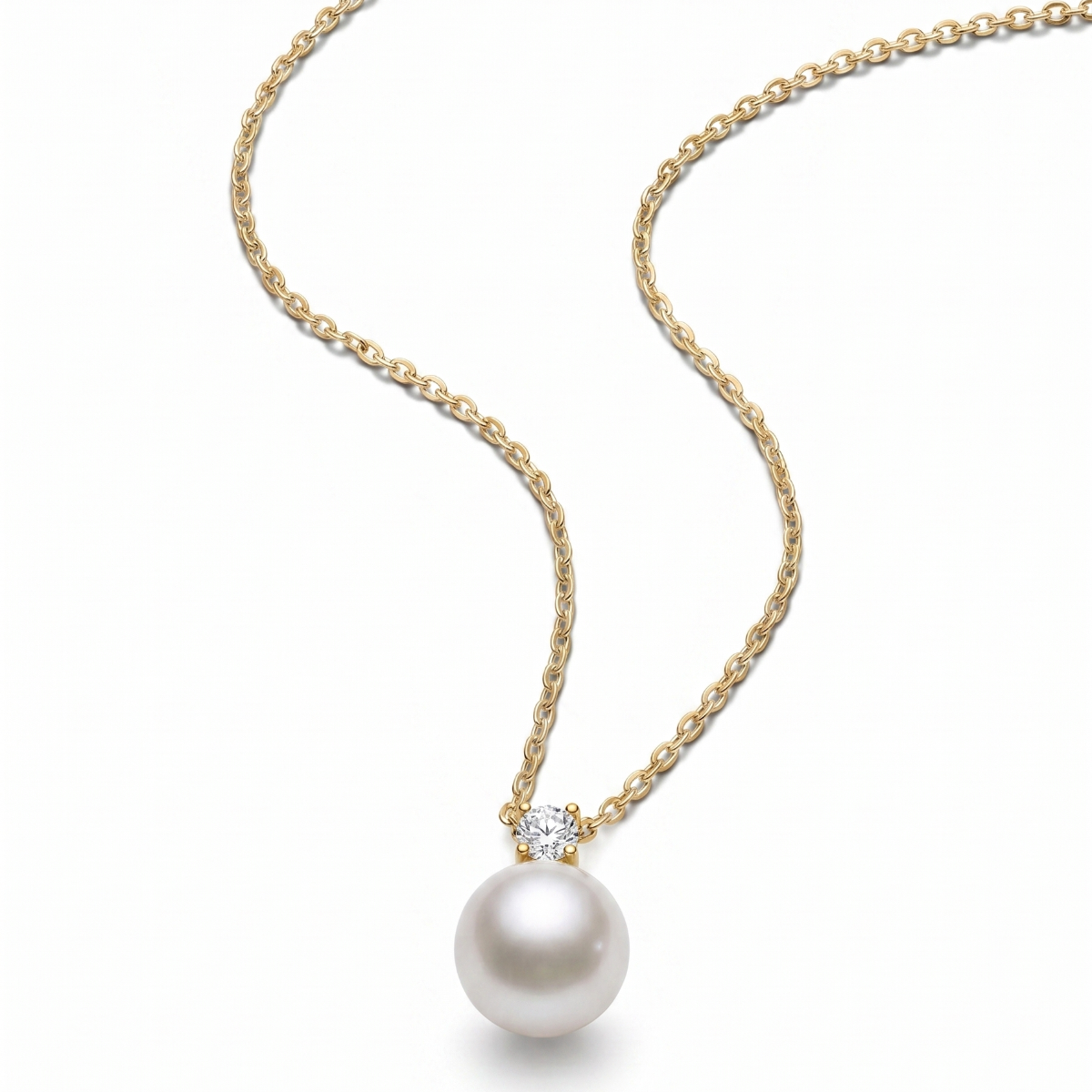 Lunar Pearl Necklace [Gold Plated]