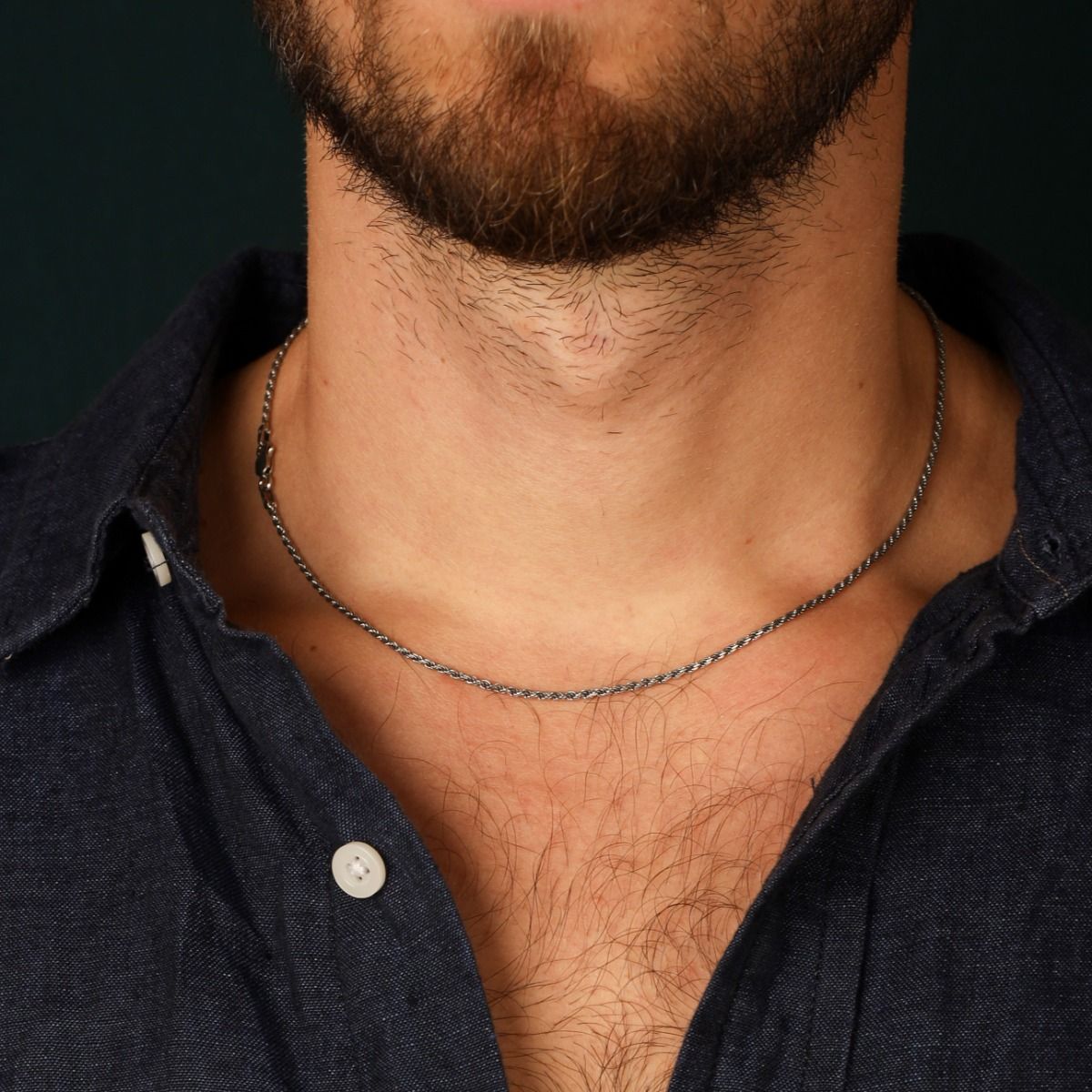 Anchor Rope Chain for Men - Sterling Silver