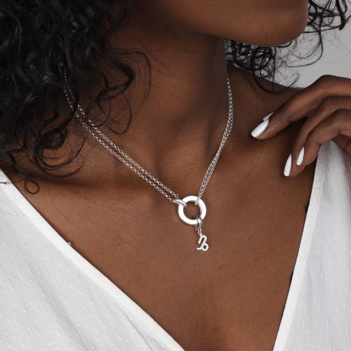 Anna Layer Kette [Sterlingsilber] – mit Sternzeichen Charms