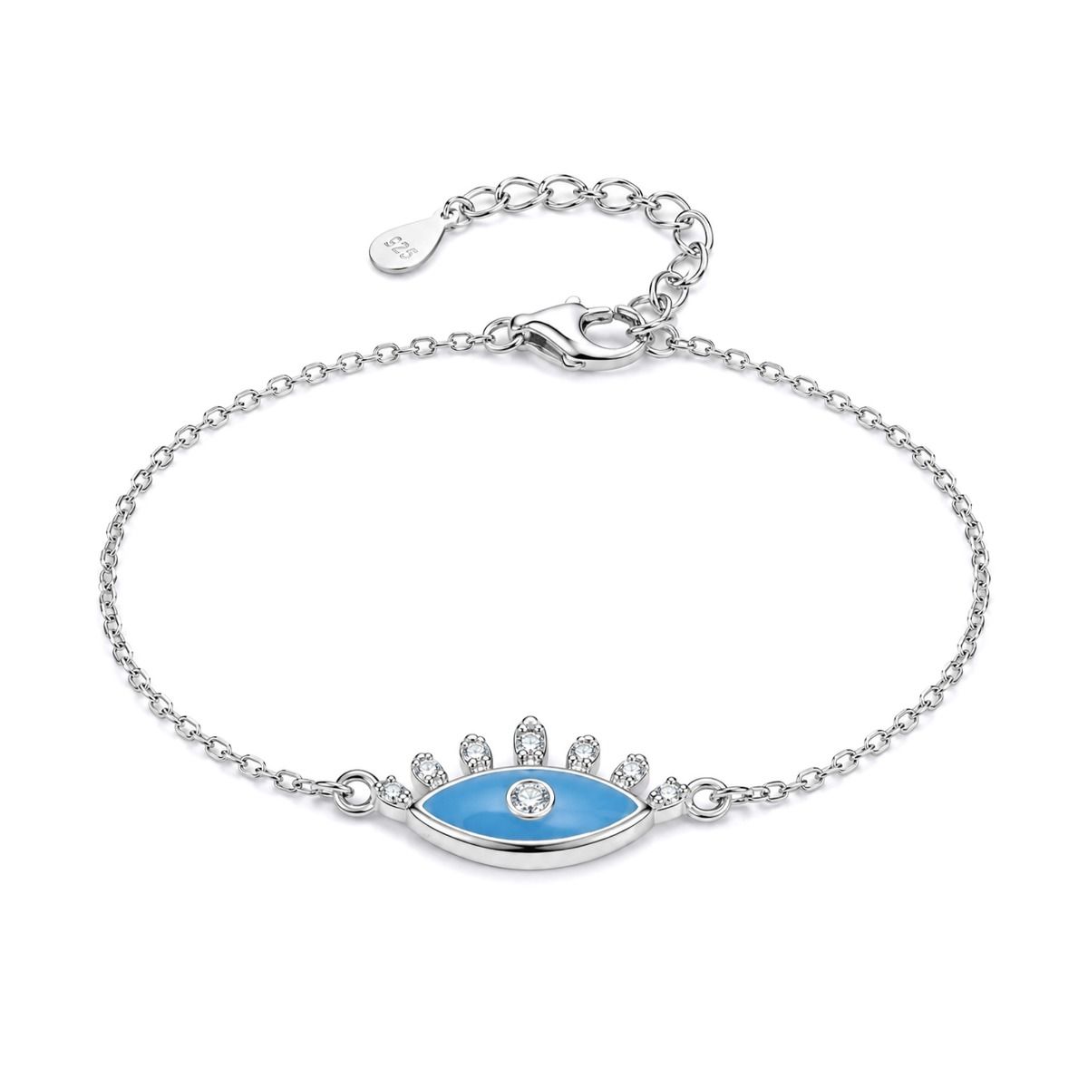 Azure Evil Eye Bracelet [Sterling Silver]