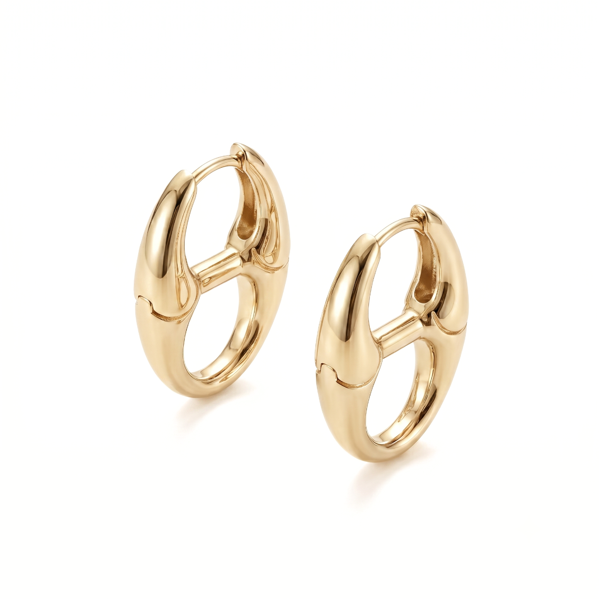 Anchor Link Earrings [Gold Plated]
