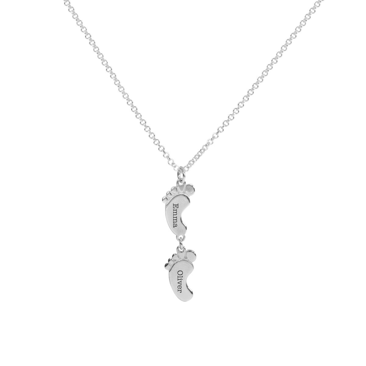 Familienpfad Kette mit Namen [Sterlingsilber]