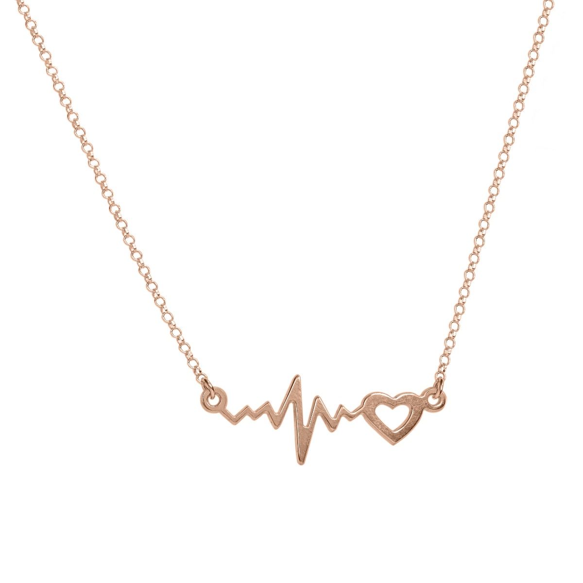 Rhythm of My Heart Necklace [Rose Gold Plated]
