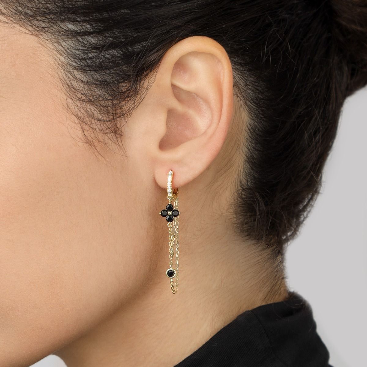 Night Allure Double Chain Hoops [18K Gold Vermeil] 