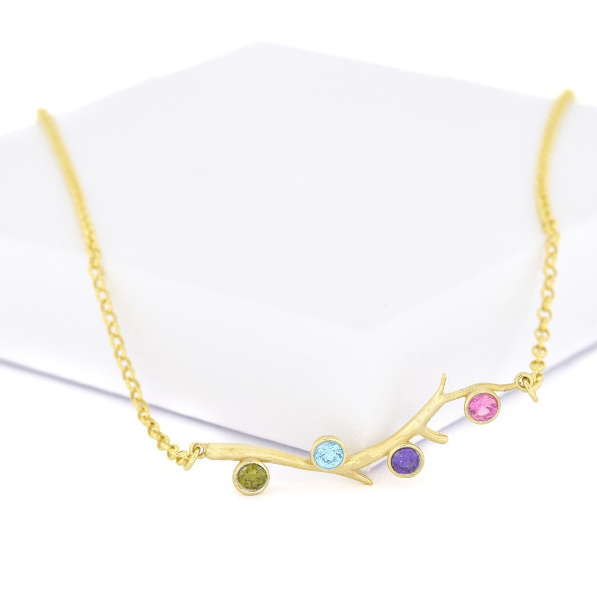 Collar Raíces de Amor Horizontal [Bañado en Oro de 18K] 