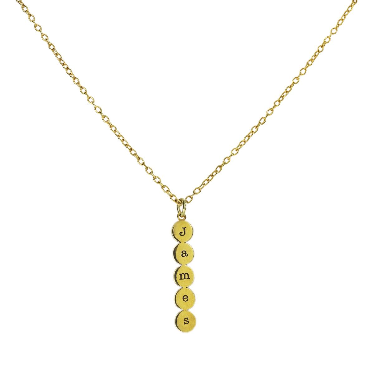 Collar Personalizado con Iniciales de Burbuja (Bañado en Oro)