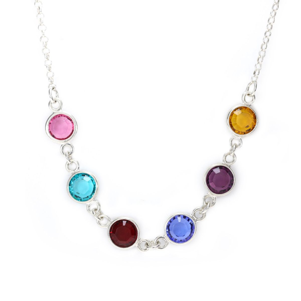 Collier Charm Enchanté Avec Pierres de Naissance [Argent 925]