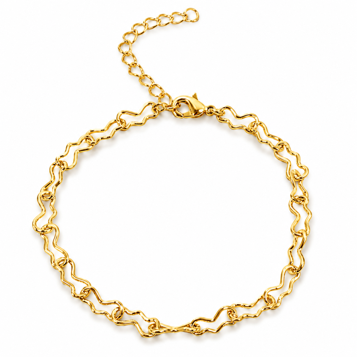 Wavy Link Bracelet [Gold Plated]