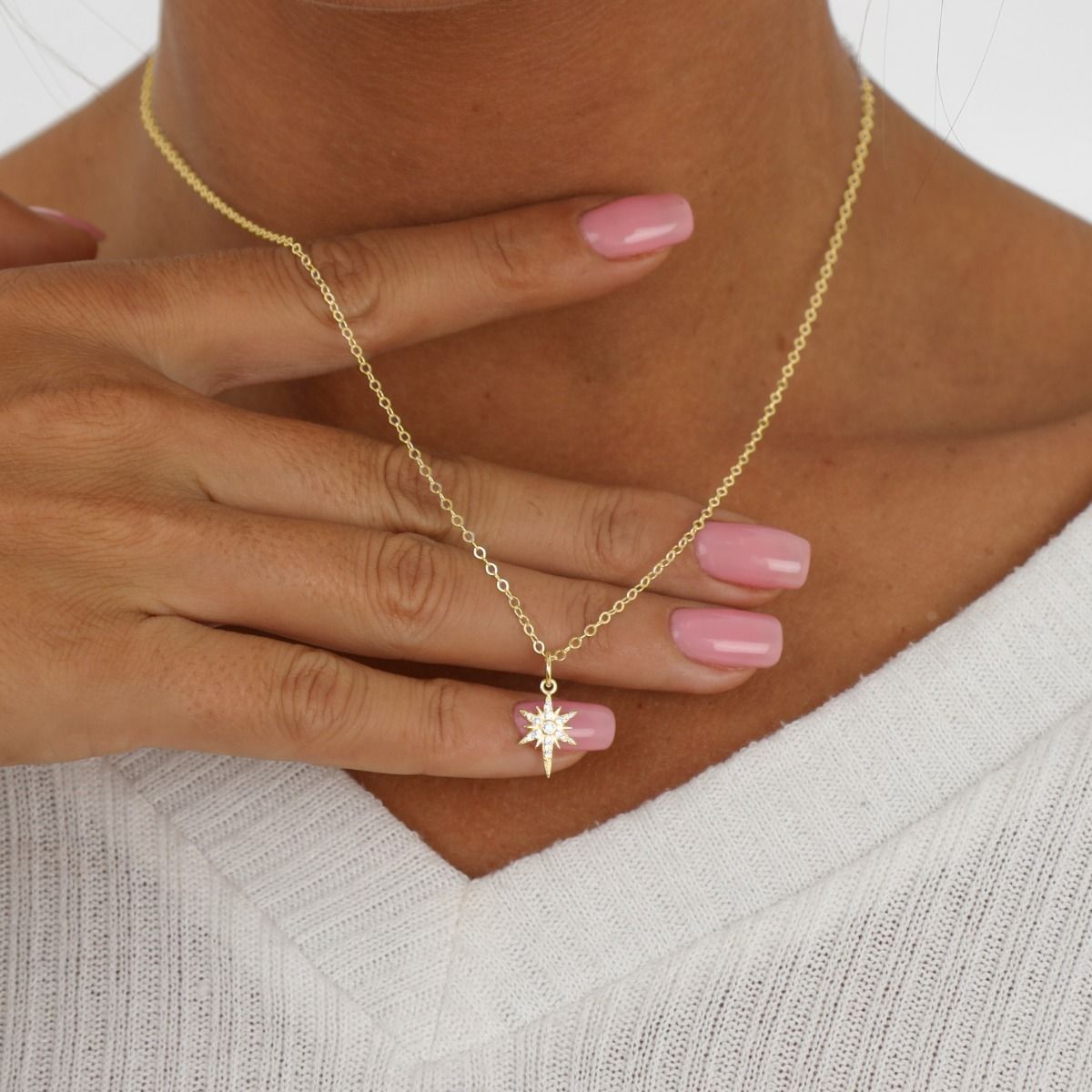 Christmas Star Necklace in Gold Plating - Gift for Her by Talisa