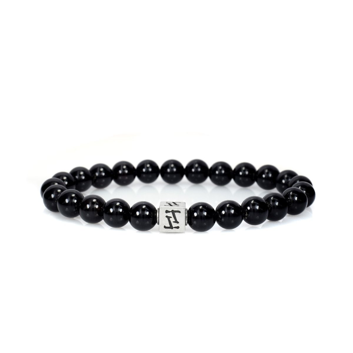Classic Shiny Black Onyx Women Bracelet [Sterling Silver]