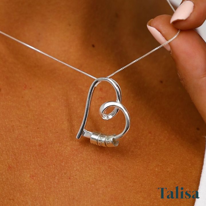 Ciondolo Cuore In Argento 925 Con Catena - Gioiello Donna - Pendant Coeur Argent