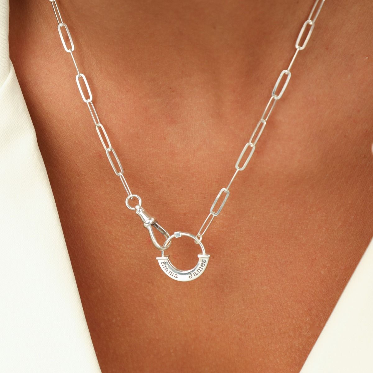 Felicity Gliederkette mit Gravur [Sterlingsilber]