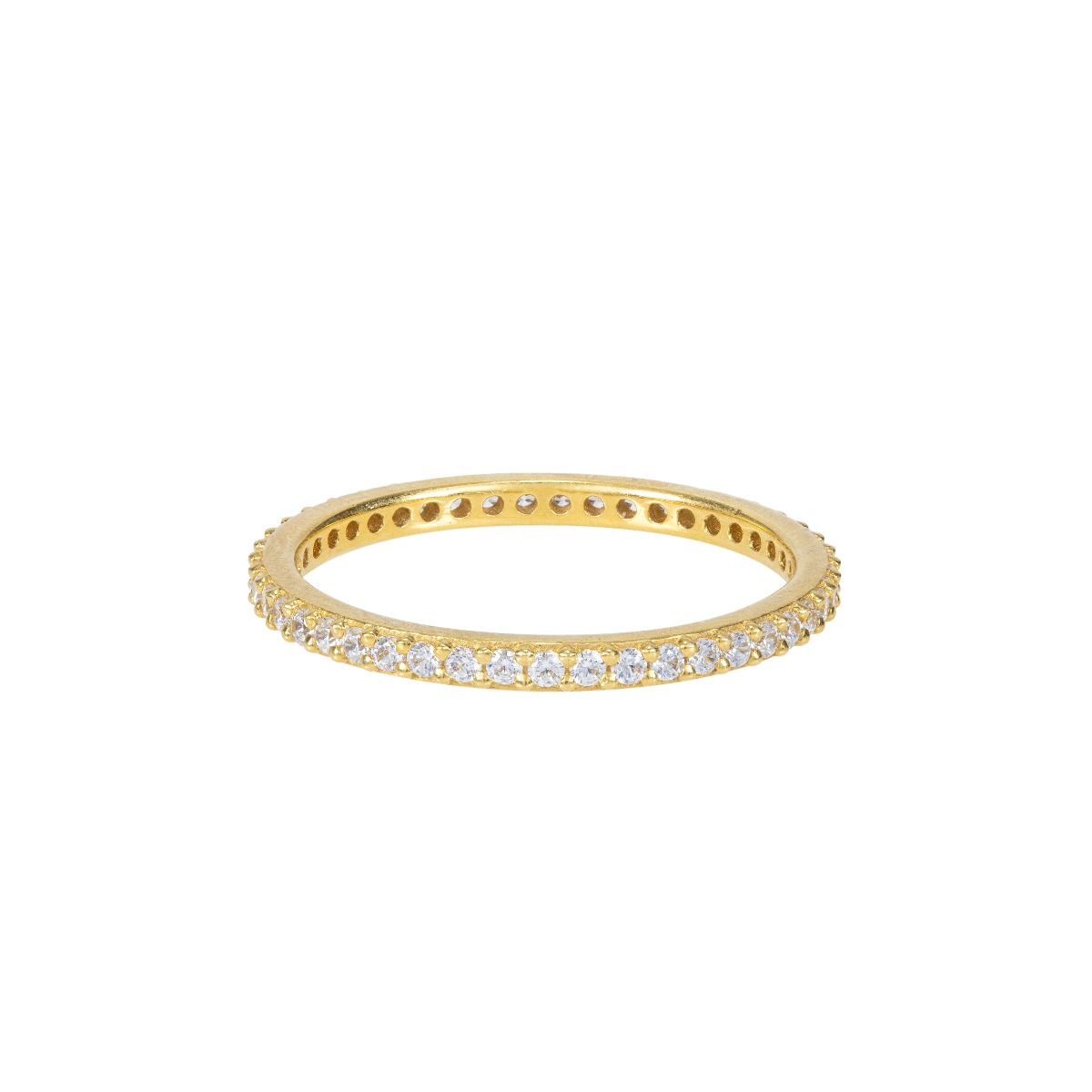Anillo Clásico Fino de Cristal [Bañado en Oro de 18K]