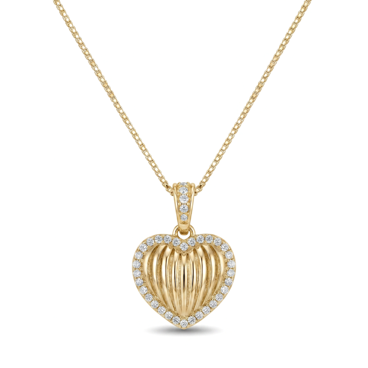 Shimmering Heart Necklace [Gold Plated]