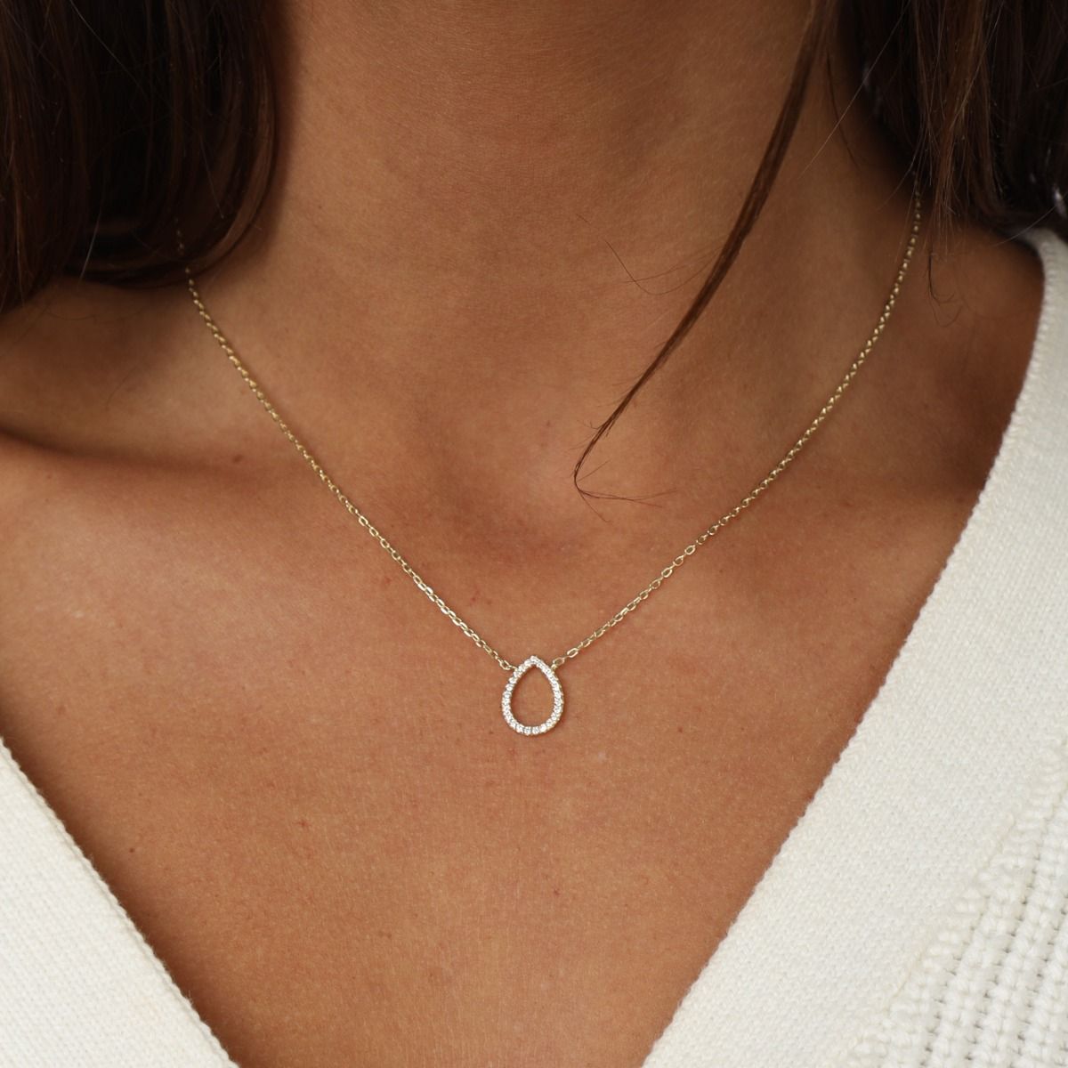 Drop of Sparkle Necklace [18K Gold Plated]