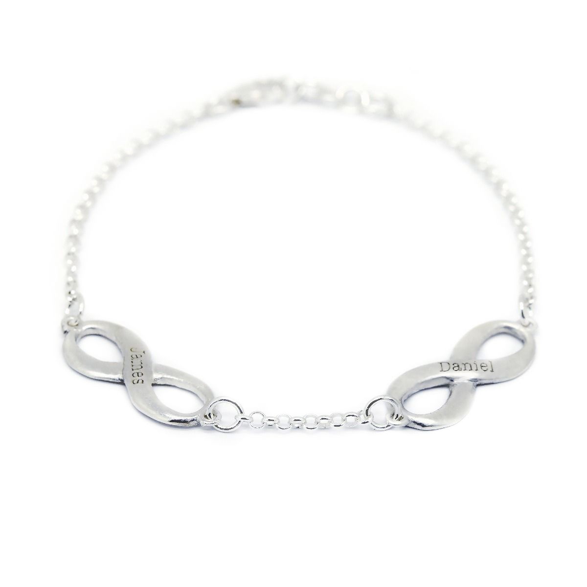 Infinity Bracelet with Engraving [Sterling Silver]