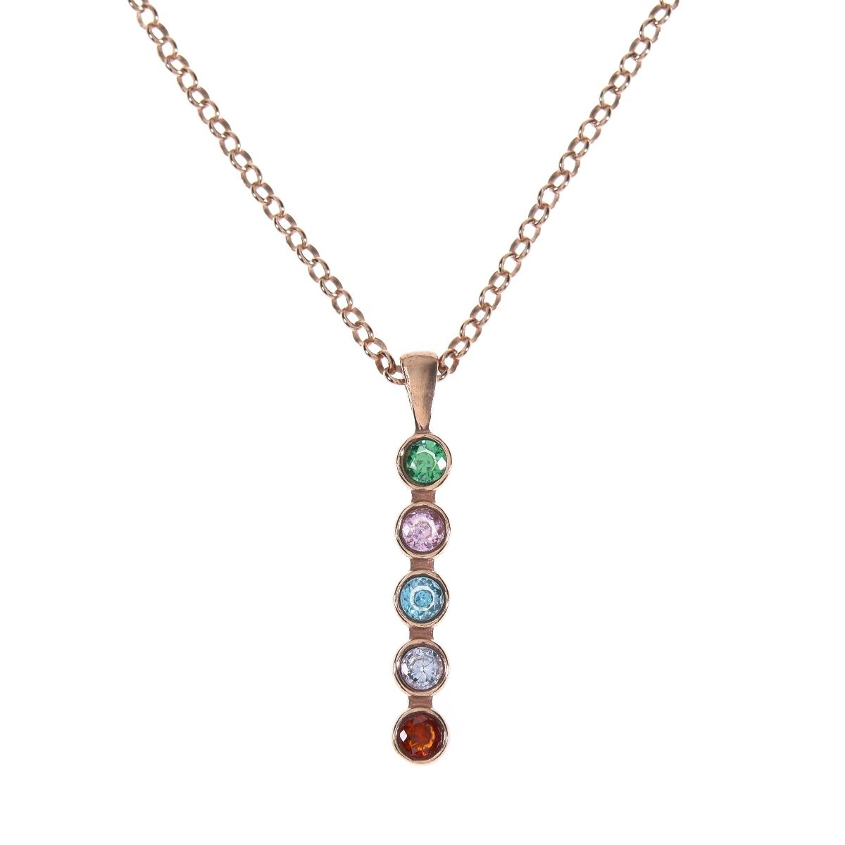 Talisa Stars Birthstone Necklace [18K Rose Gold Plated]