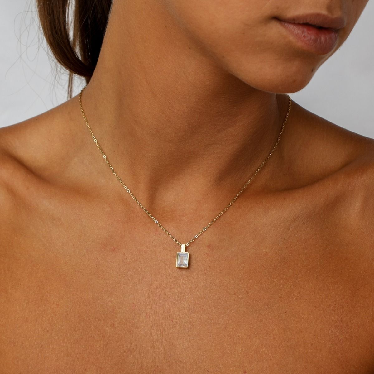 Emily White Crystal Necklace
