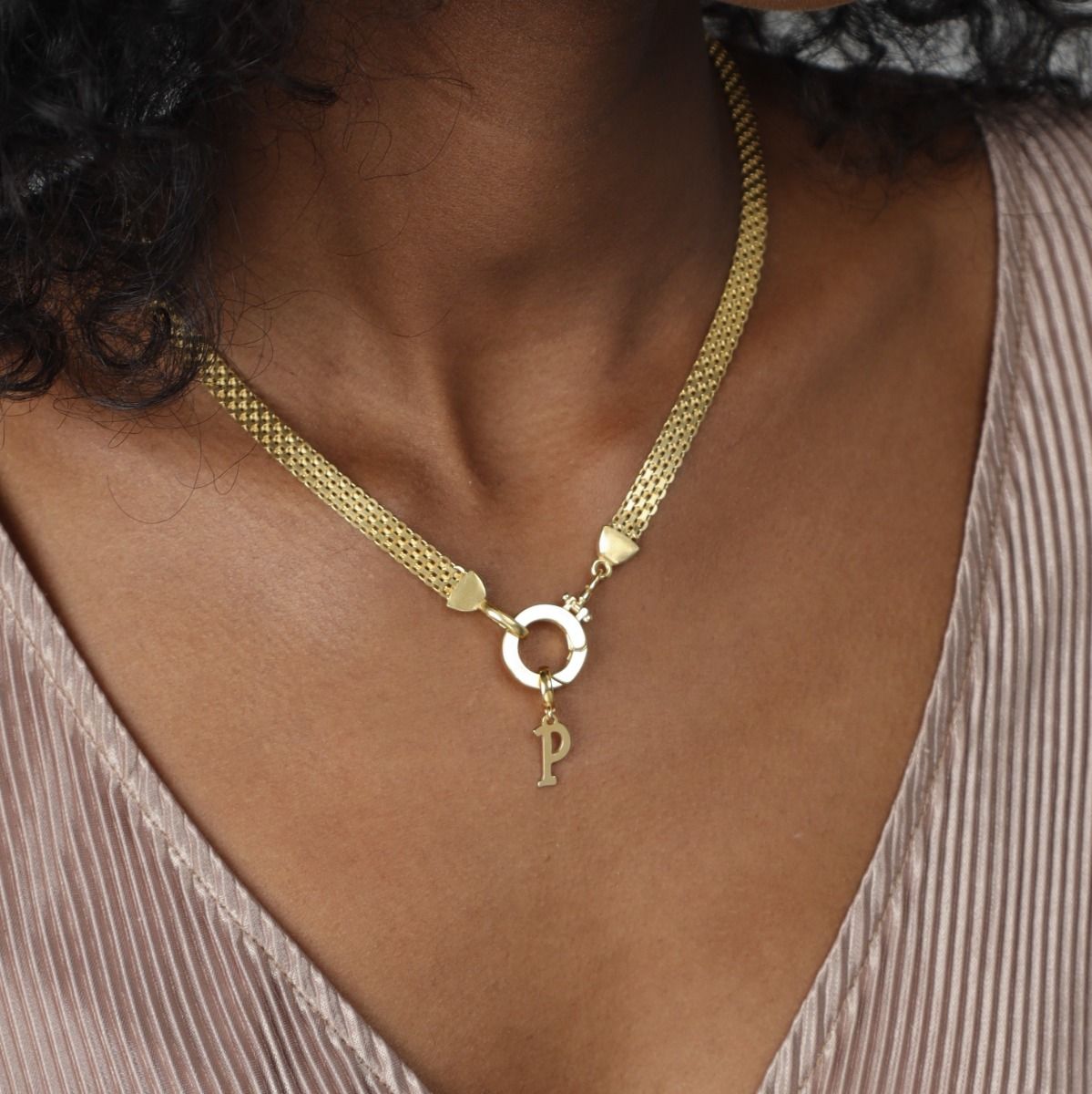 Emma Initiaal Bedel [18K Goud Vermeil]