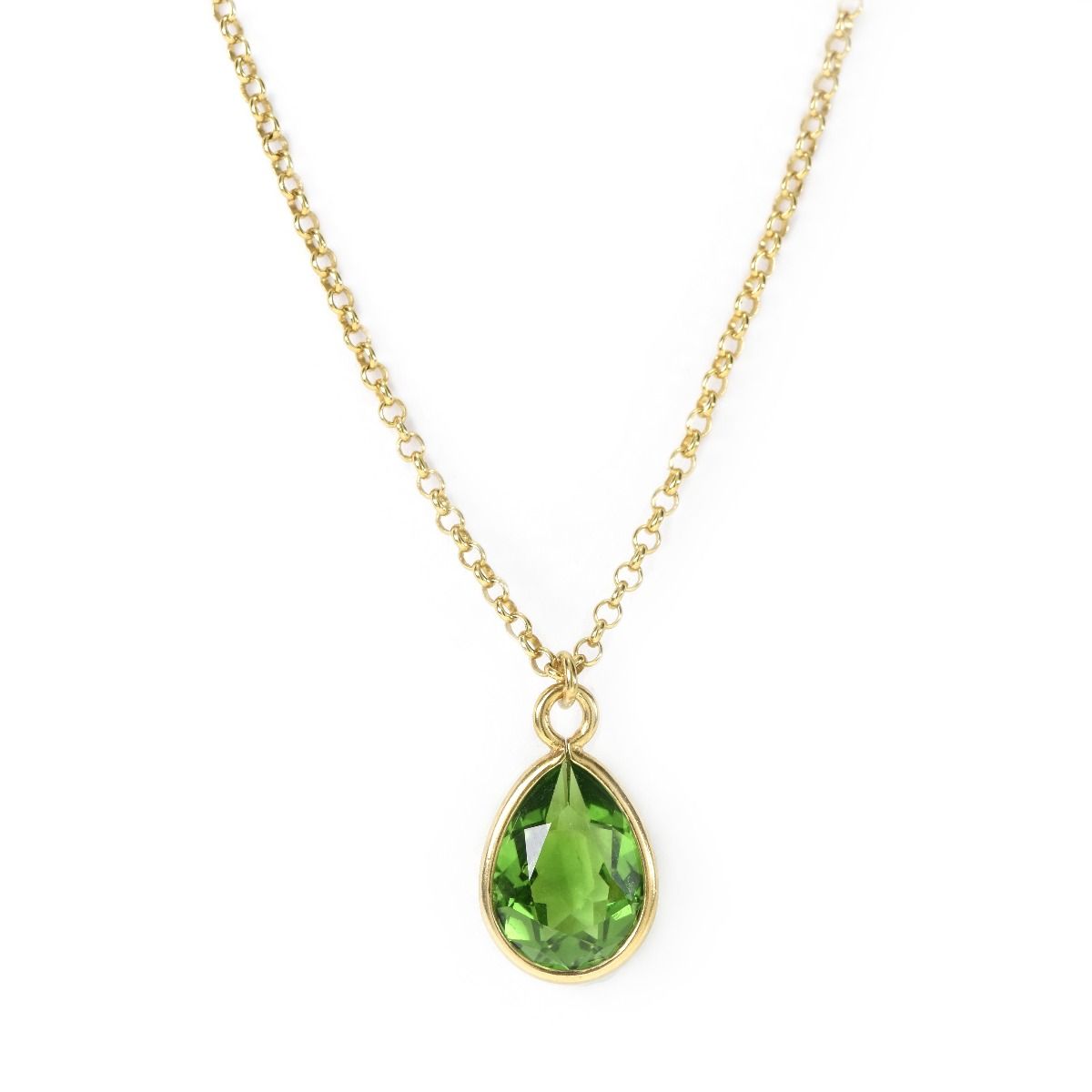 Enchanted Drop Layered Birthstone Necklace [Gold Plated]