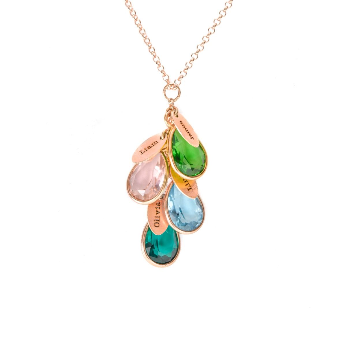 Enchanted Rain Name Necklace [Rose Gold Plated]