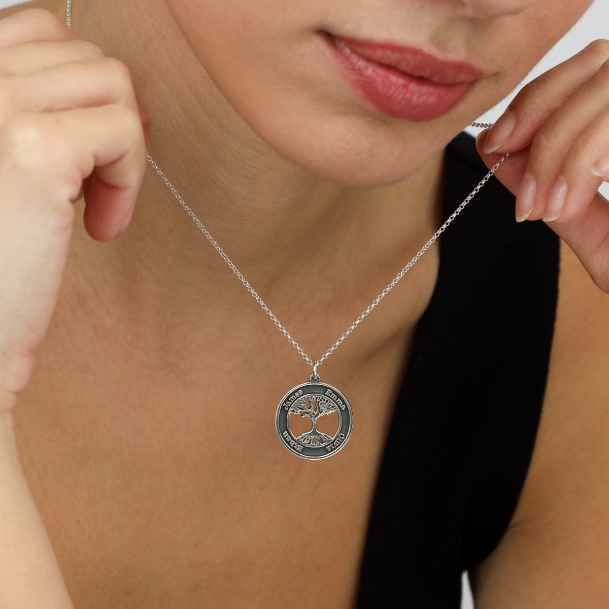 Lebensbaum Kette mit Gravur [Sterlingsilber]