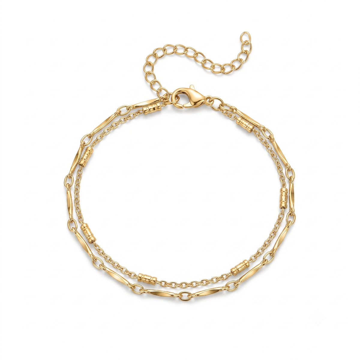 Eternal Bar Layered Bracelet [Gold Plated]
