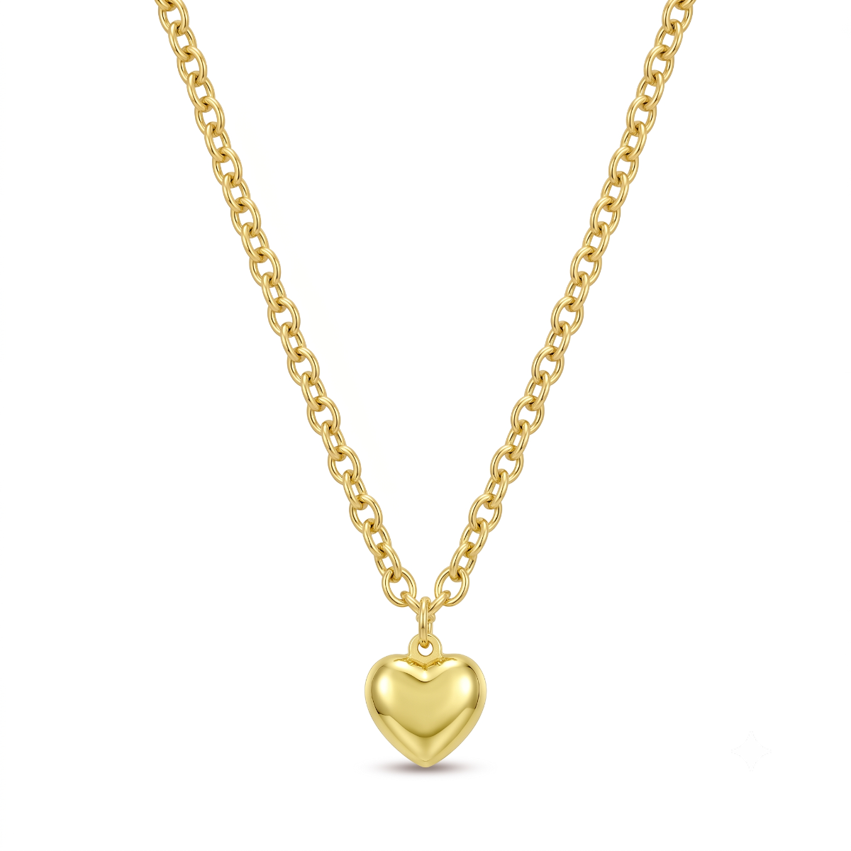 Dome Heart Necklace [Gold Plated]