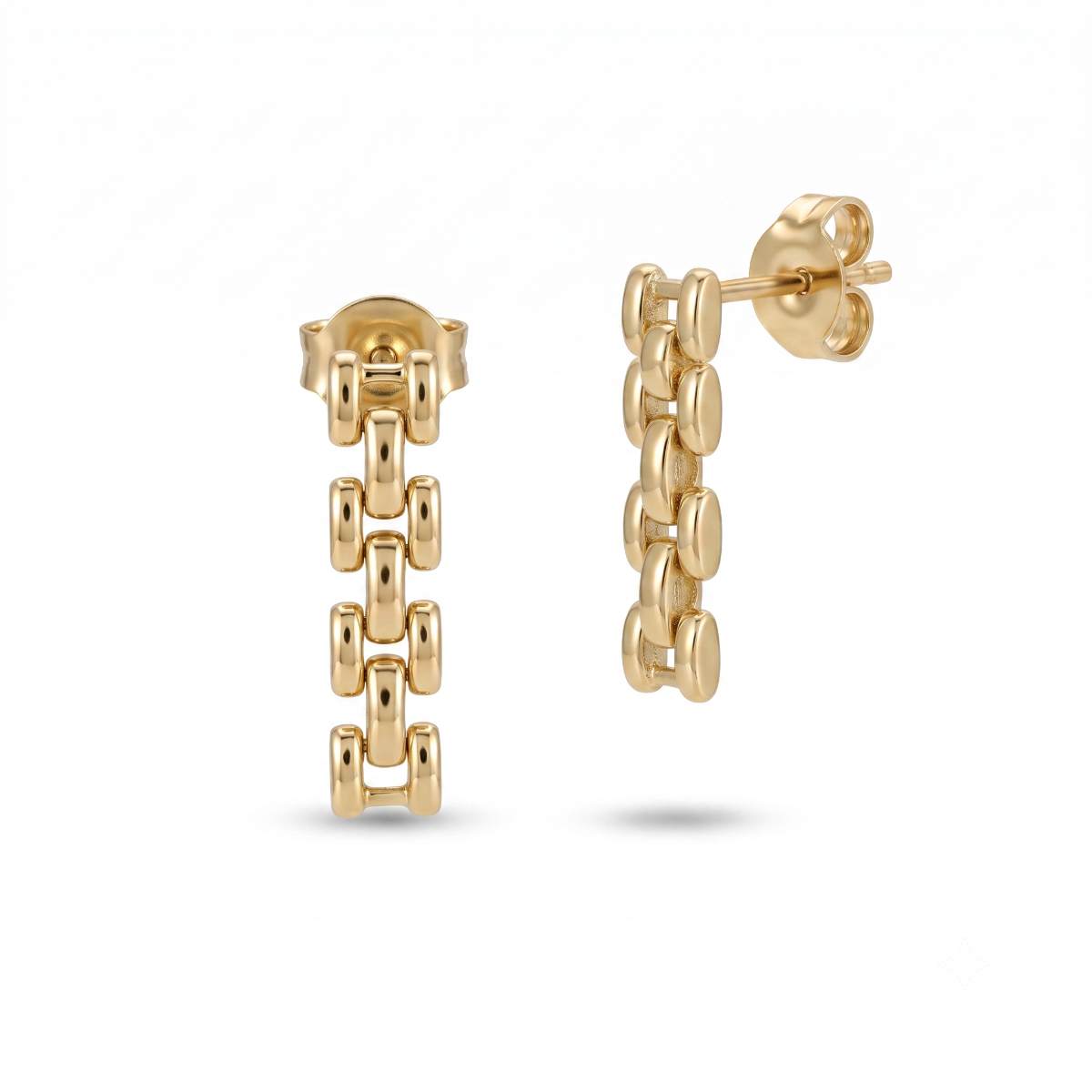 Urban Link Drop Earrings [Gold Plated]