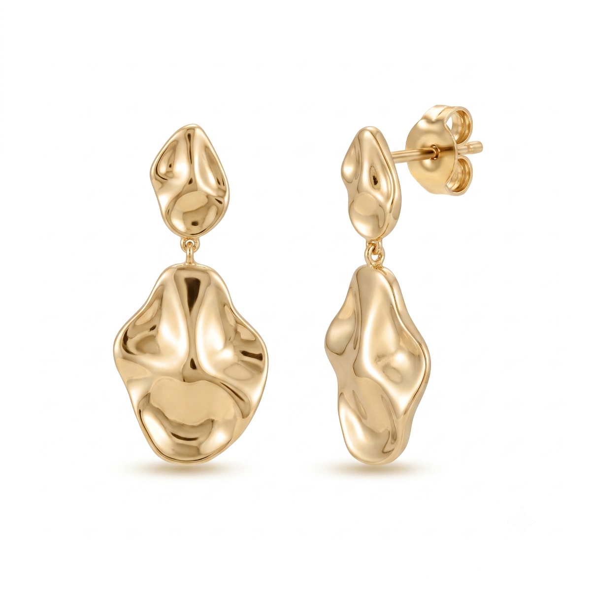 Abstract Drop Earrings [Gold Plated]