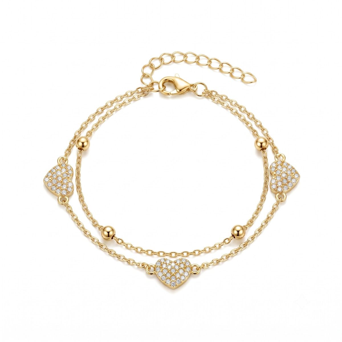 Amour Double Strand Bracelet [Gold Plated]
