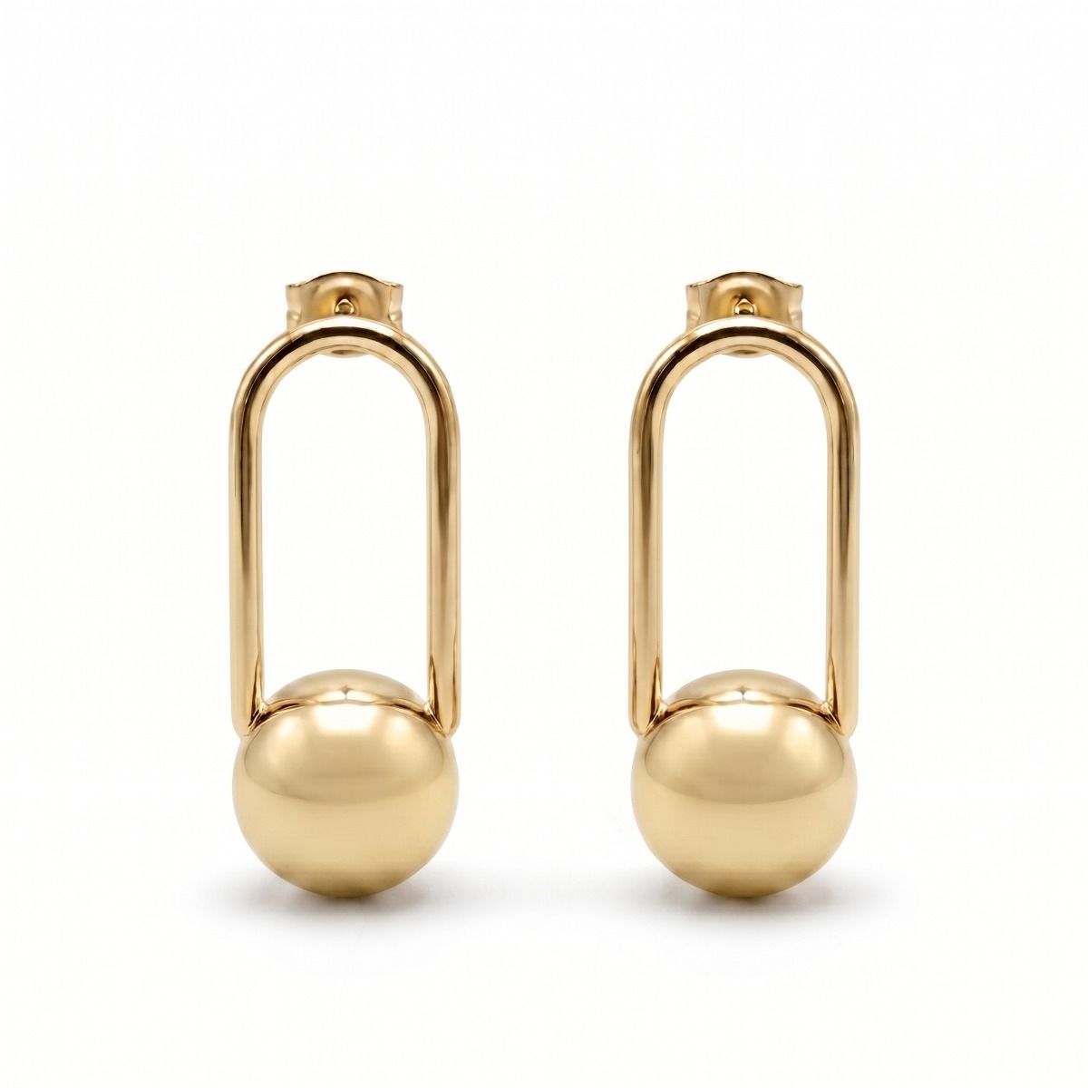 Horizon Dome Earrings [Gold Plated]