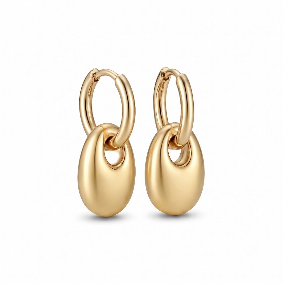 Chunky dome Earrings [Gold Plated]