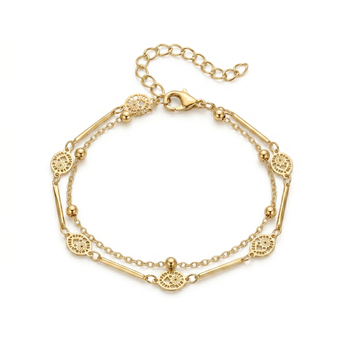 Heritage Layered Bracelet [Gold Plated]