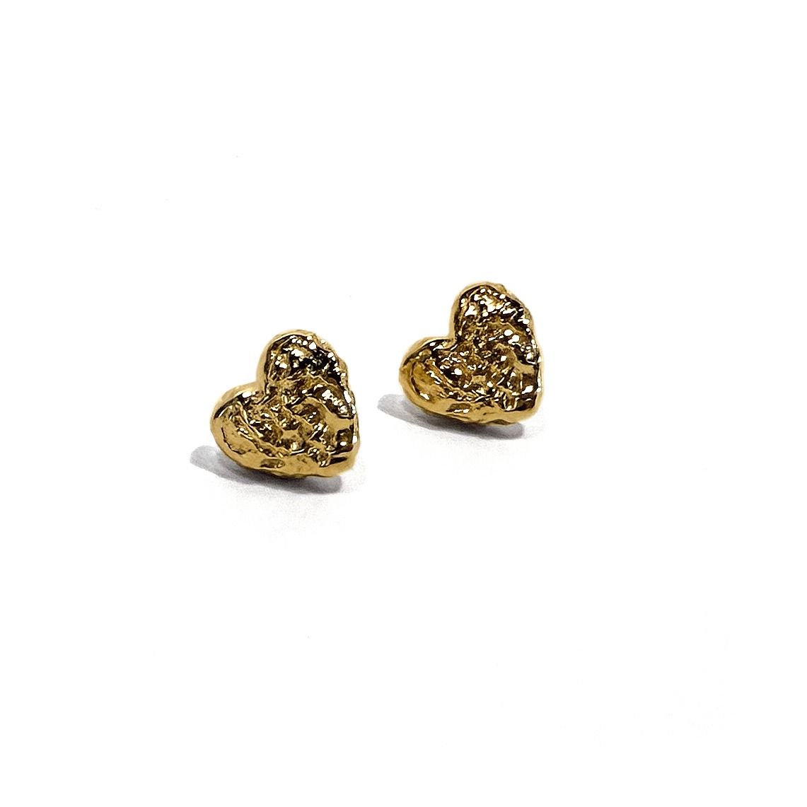 Bloom Heart Stud Earrings [18K Gold Plated]