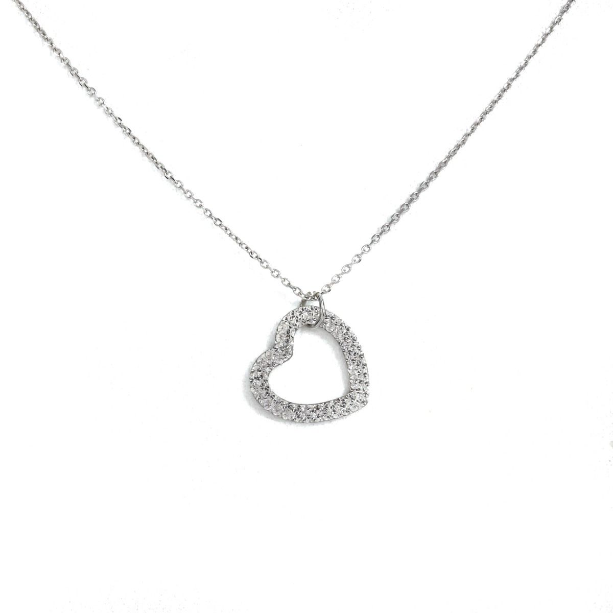 Collar Corazón Brillante [Plata de Ley]