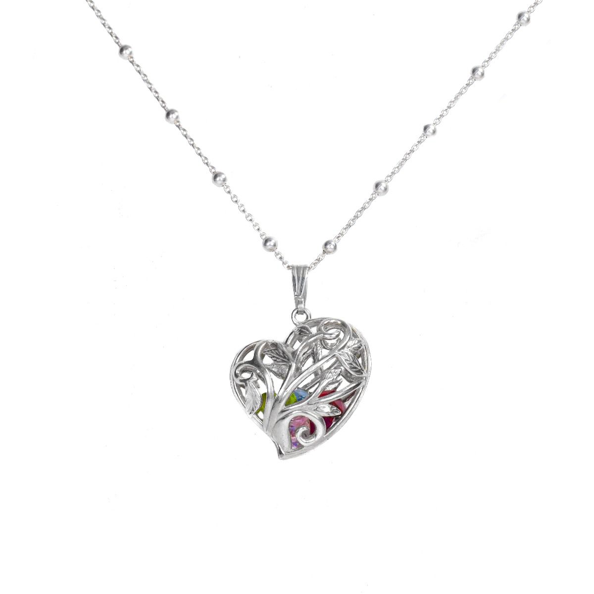Tree of Love Birthstone Necklace [Sterling Silver]