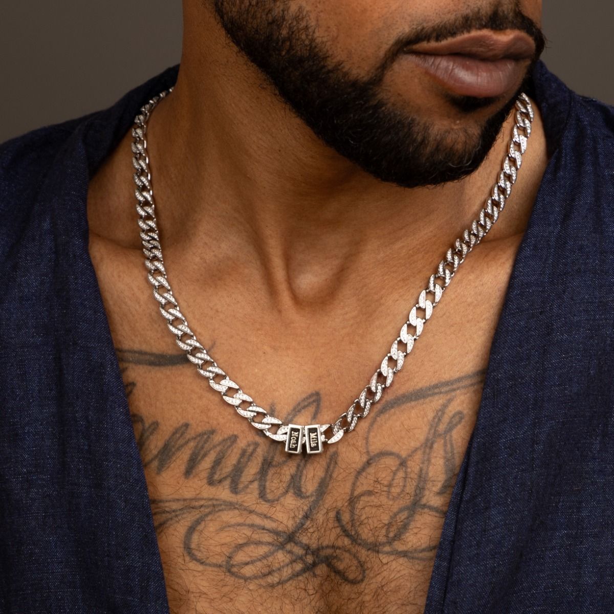 Iced Cuban Link Chain with Names