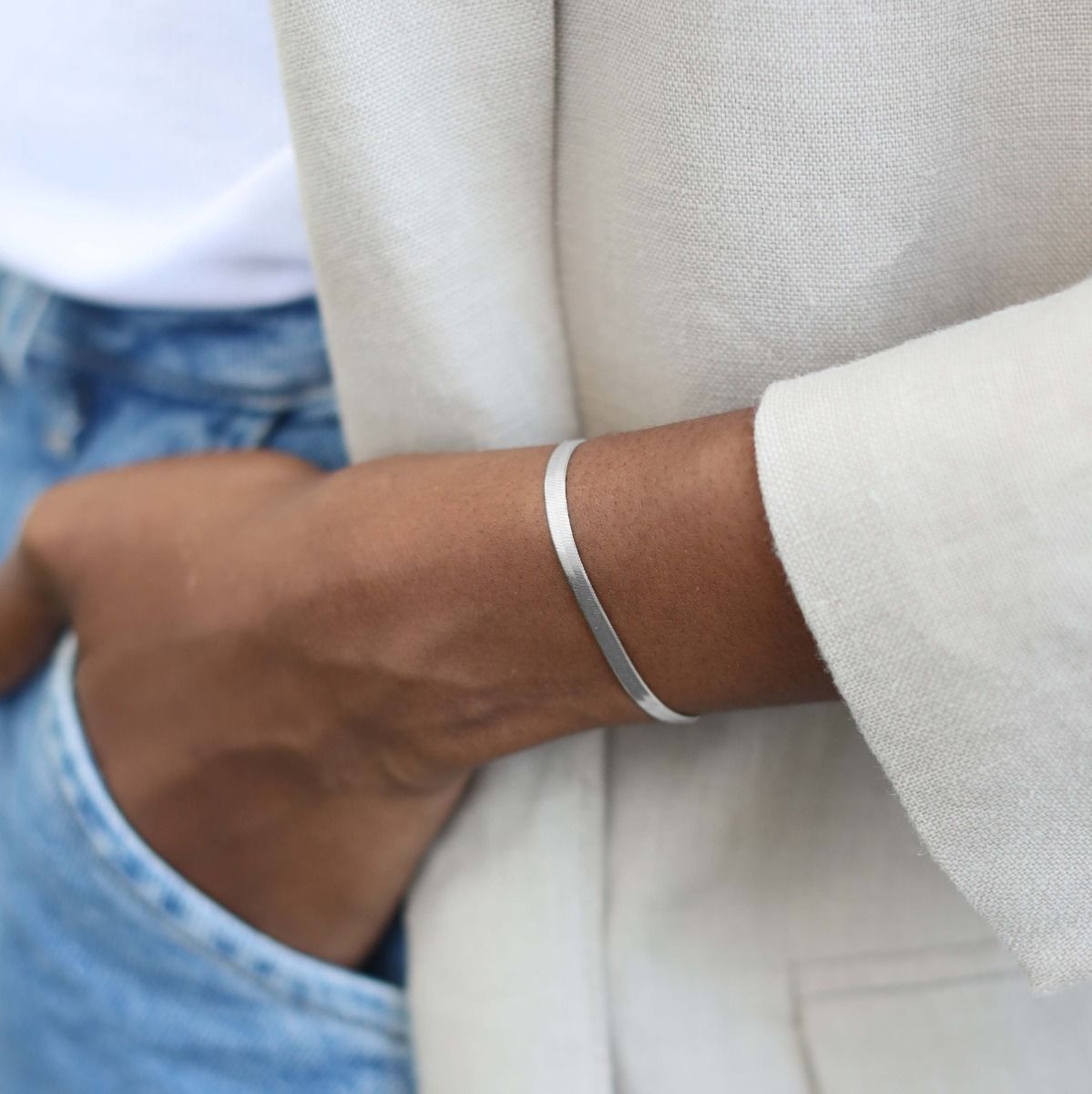 Katherine Herringbone Bracelet 