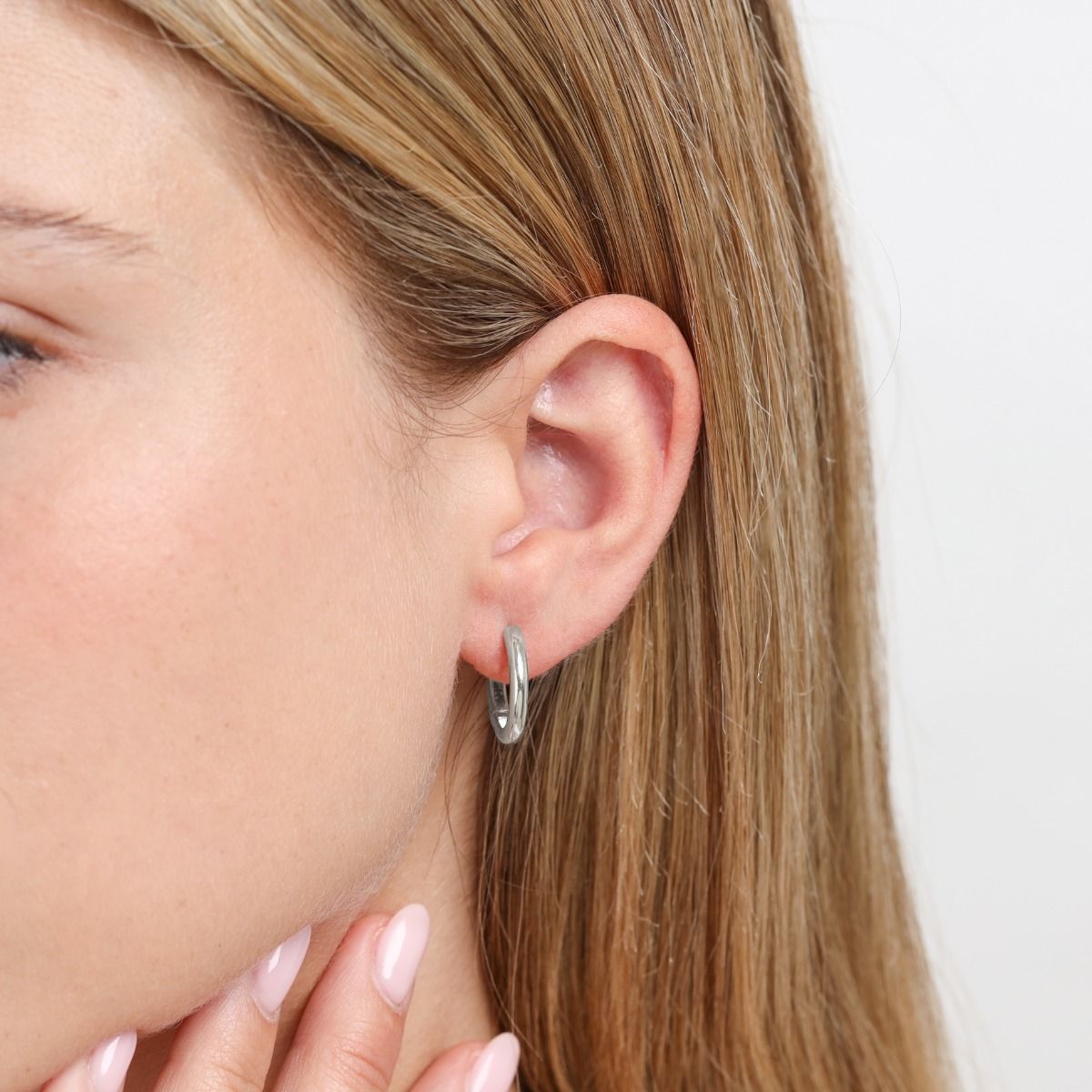 Bold Hoop Earrings - Medium [Sterling Silver]