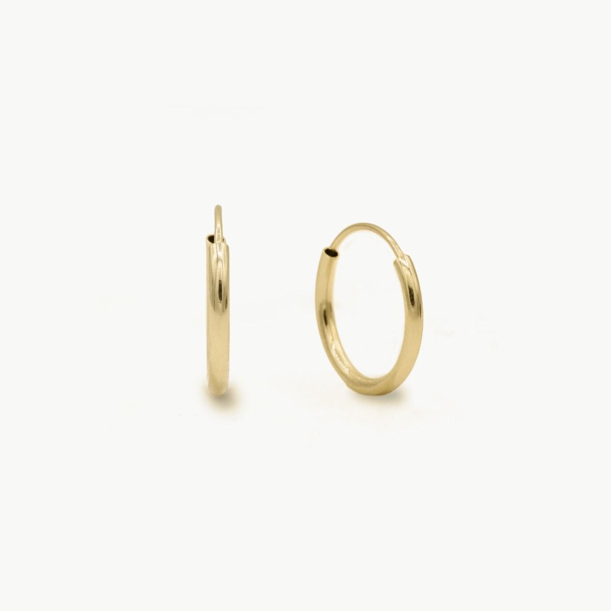 Mini Hoop Earrings [14K Solid Gold]