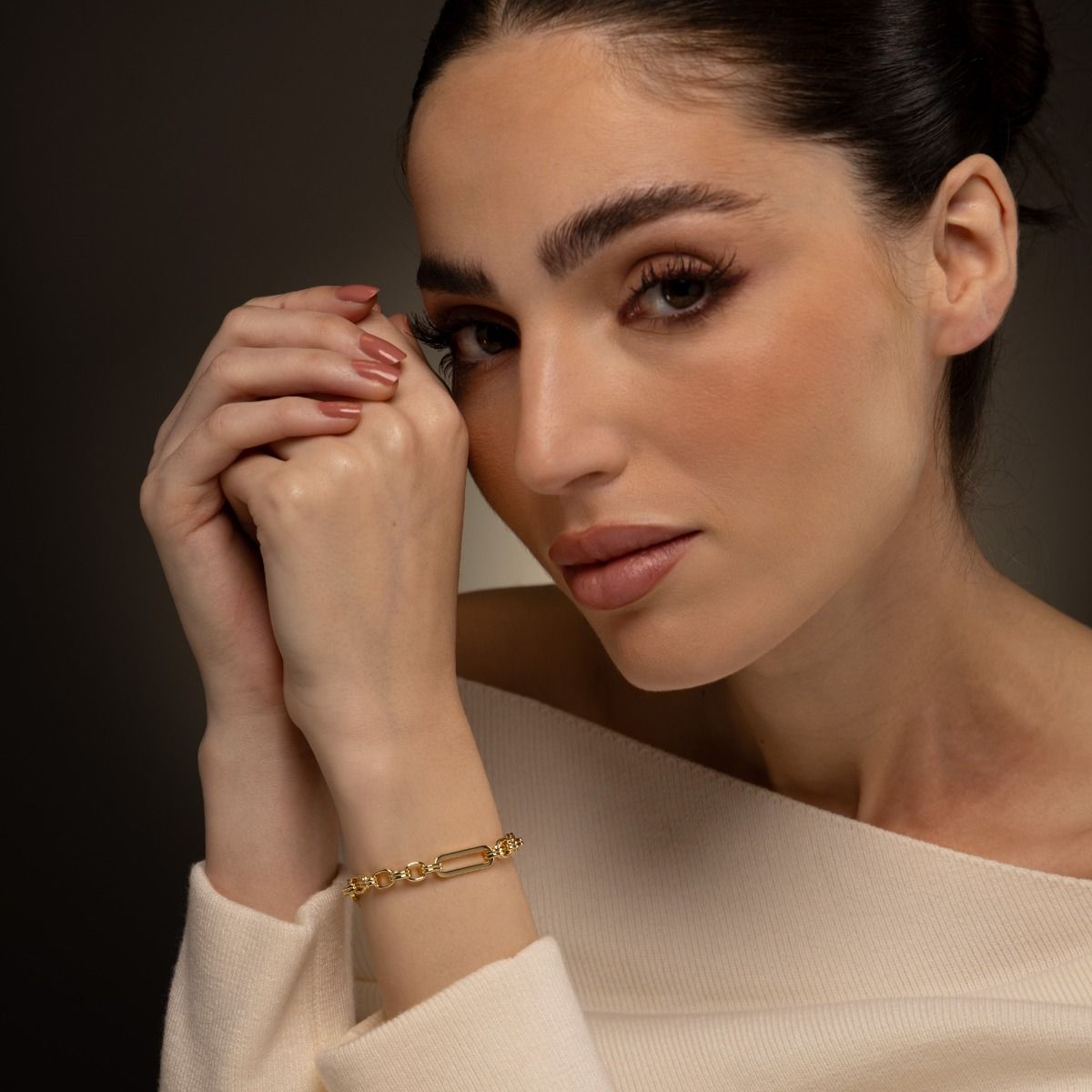 Modern Paperclip Bracelet [Gold Plated]