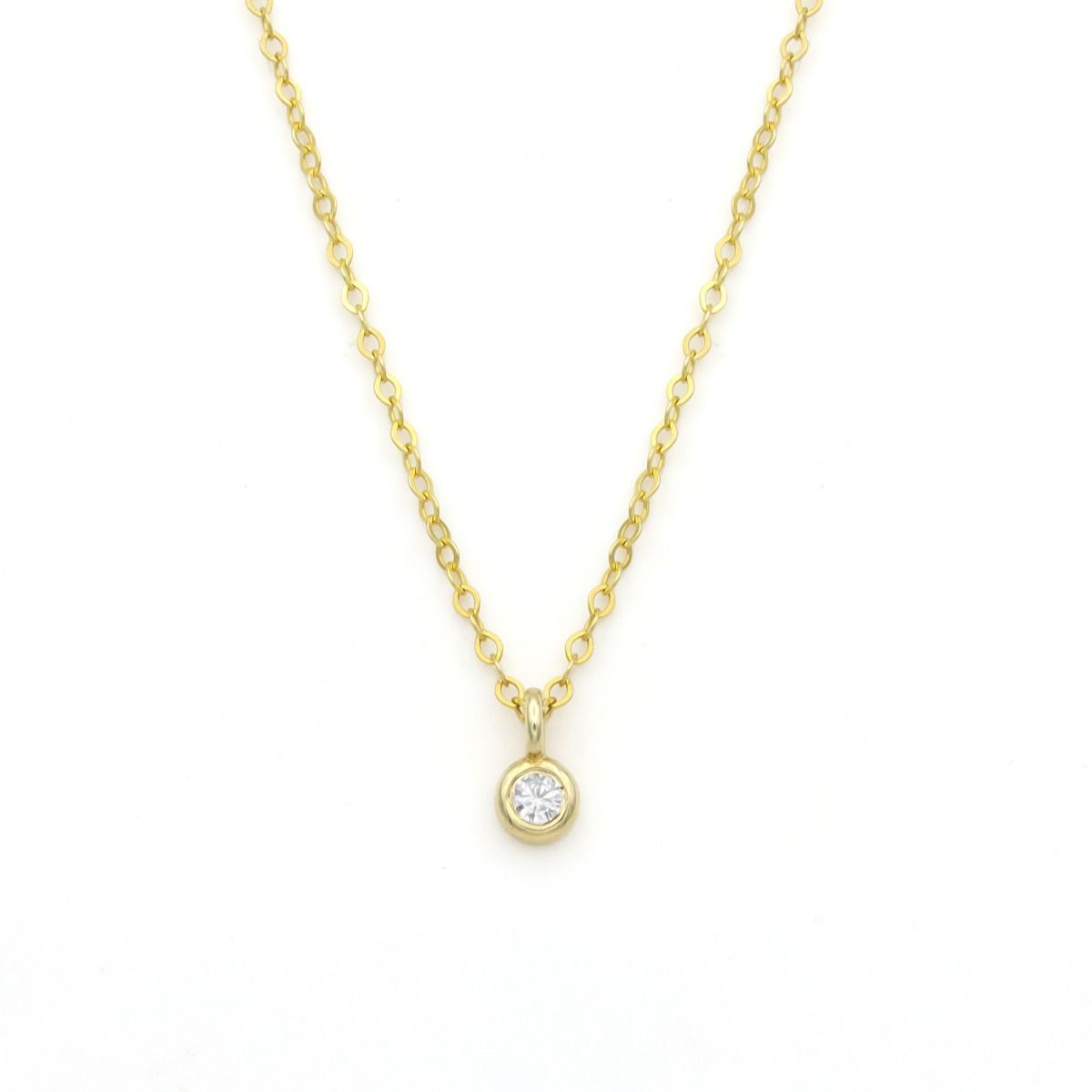 Mirella Necklace with Moissanite Stone [18K Gold Plated]