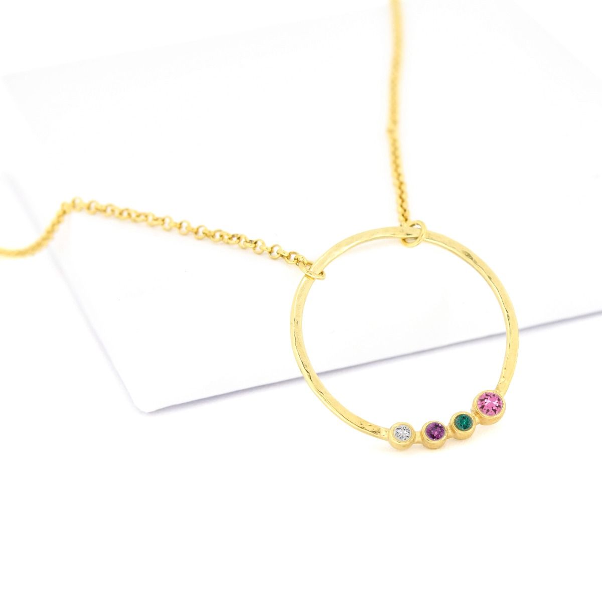 A Mother's Love Necklace Hammered [Gold Plated]