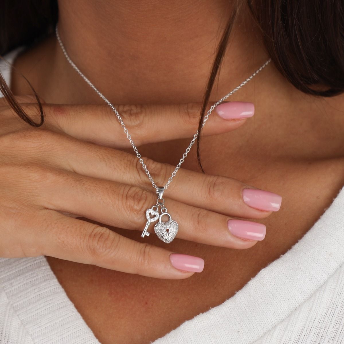 Key to My Heart Necklace [Sterling Silver]