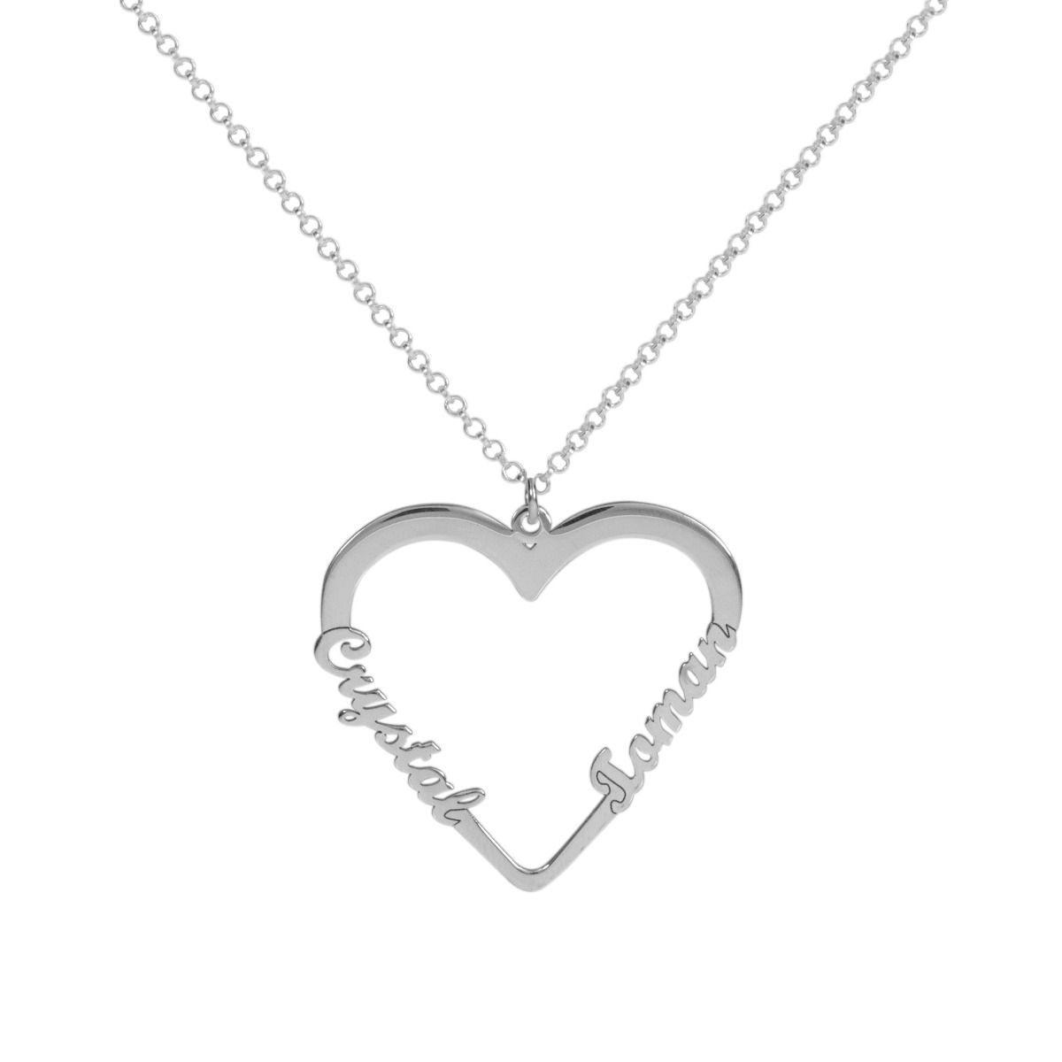 Our Heart Name Necklace [Sterling Silver]