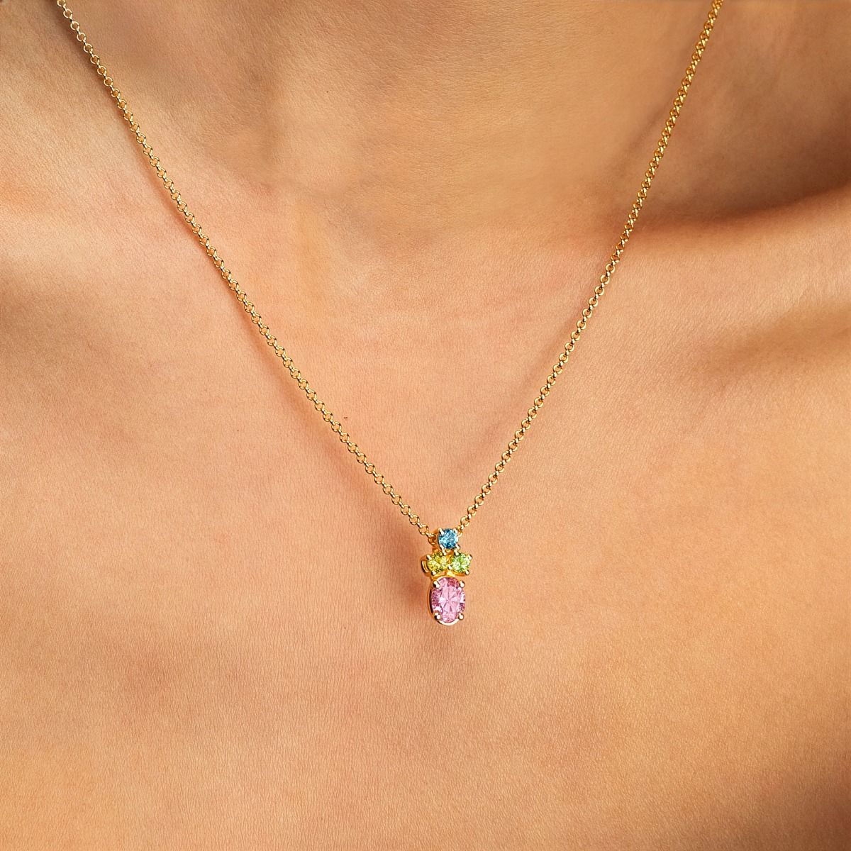 Mother’s Bloom Birthstone Necklace [18K Gold Vermeil]