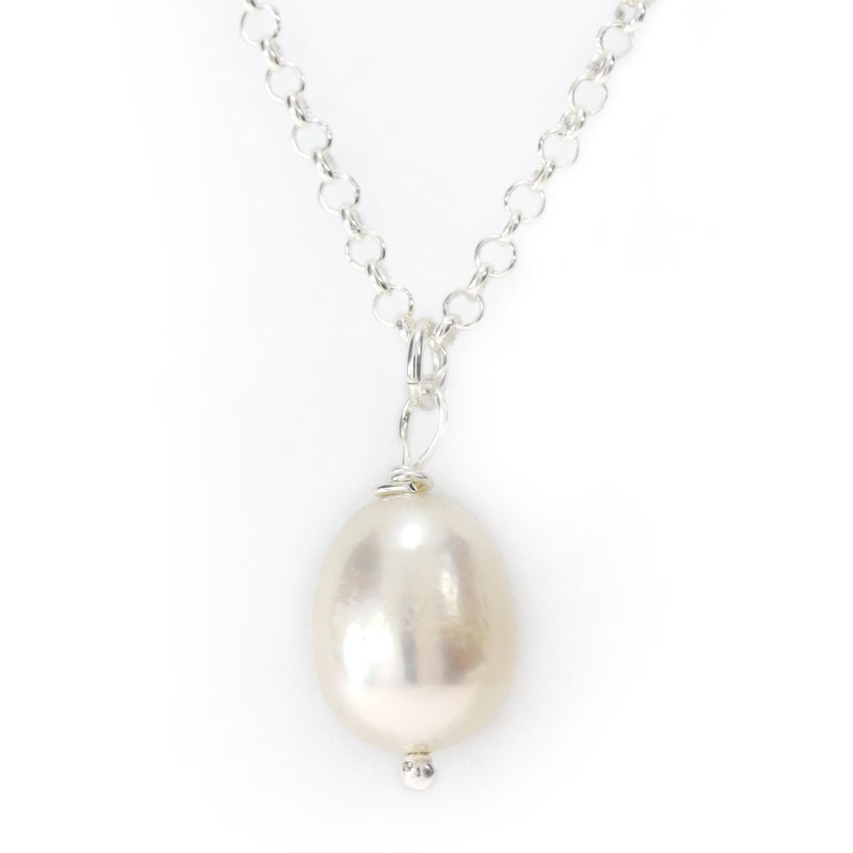 Silver Pearl Necklace by Talisa - Pendant Pearl Necklaces